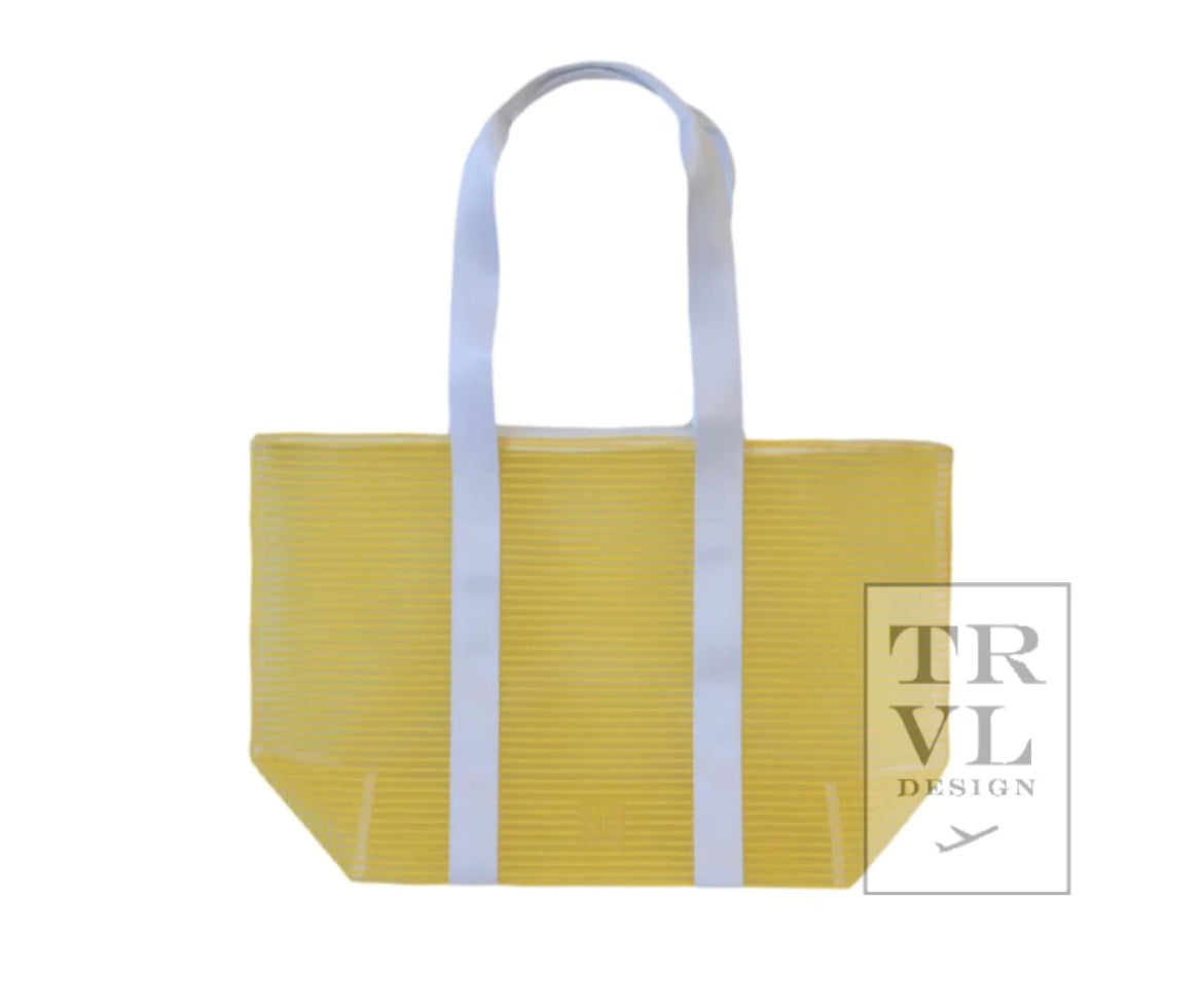 Mesh Travel Beach Bag with coodinating Cosmetic Bag