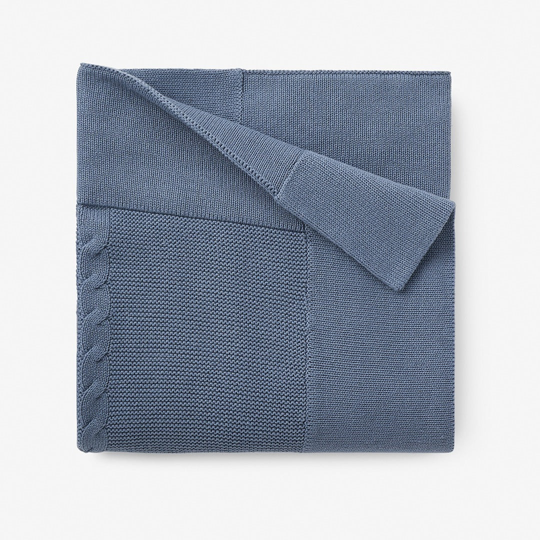 Cable Garter Knit Baby Blanket