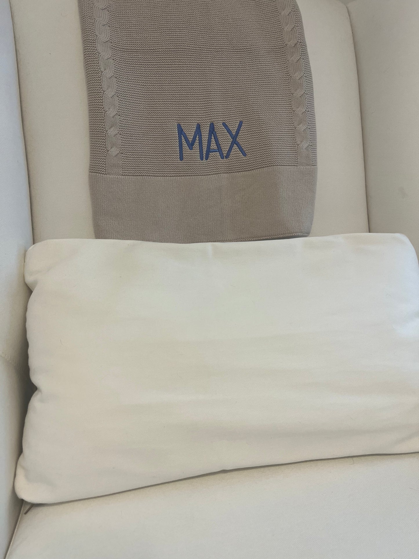 Cable Garter Knit Baby Blanket