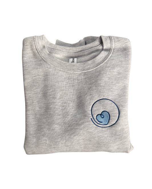 Adult Grey with Blue Stitching Sweatshirt