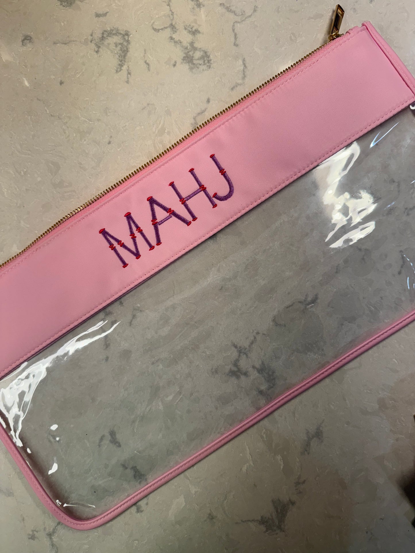 Large Vinyl Zipper Bag