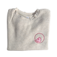 Adult Tan with Pink Stitching Sweatshirt