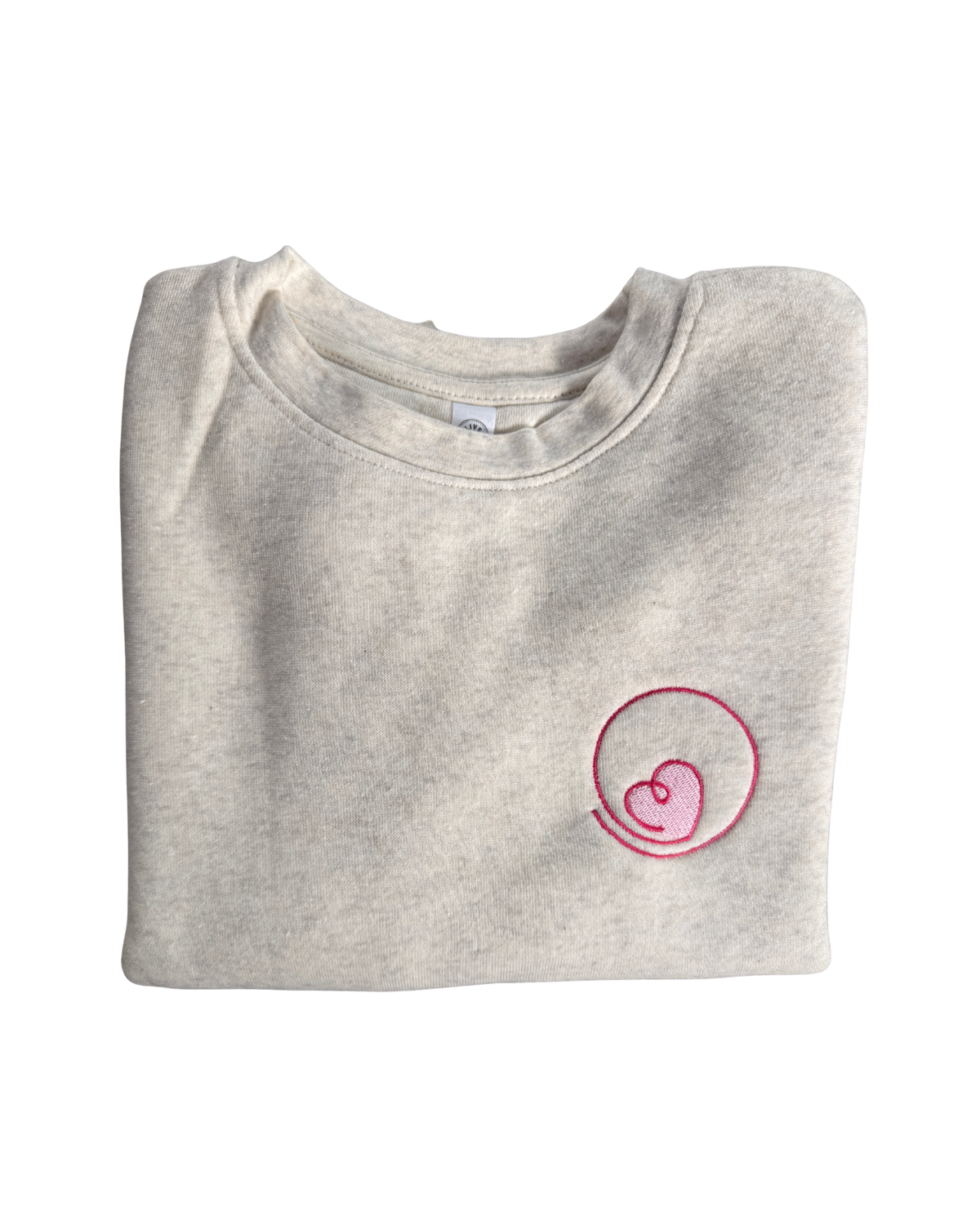 Adult Tan with Pink Stitching Sweatshirt