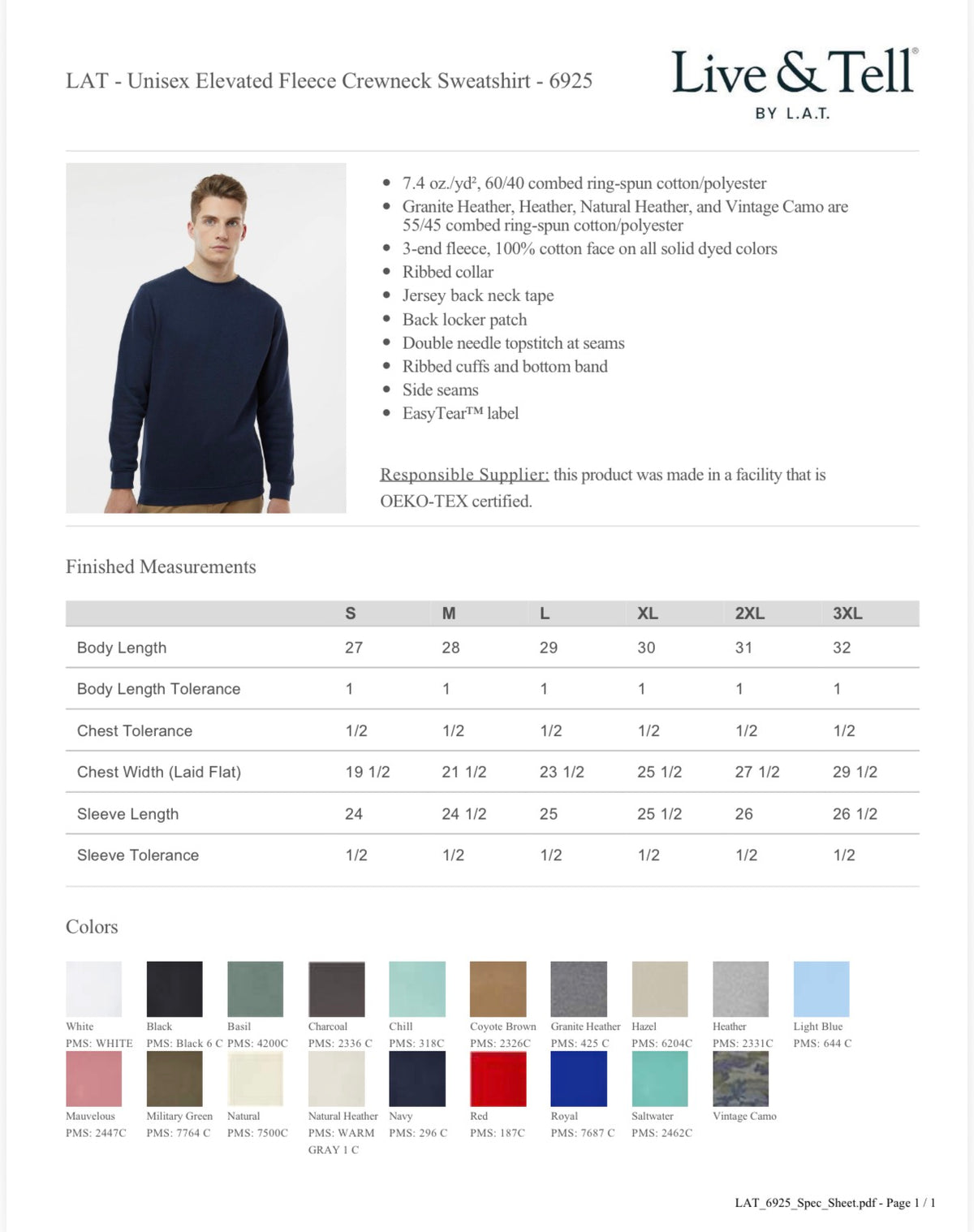 Adult Tan with Pink Stitching Sweatshirt