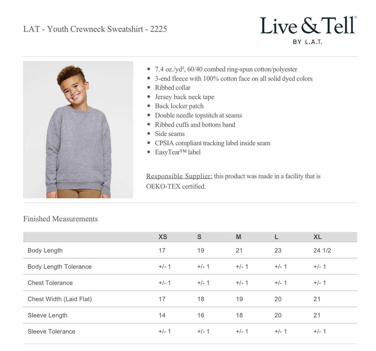 Youth Tan with Pink Stitching Sweatshirt